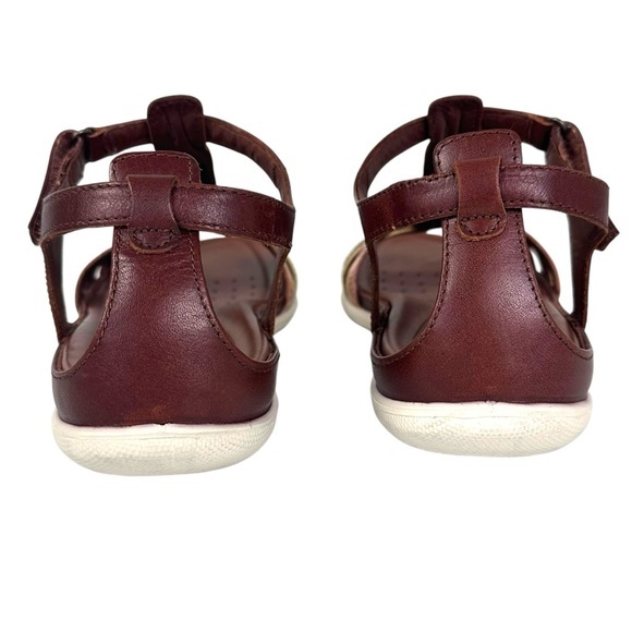 ECCO‎ Flash Women’s Brown Leather T-Bar Sandals Adjustable Comfort Size 9-9.5 - Picture 4 of 11